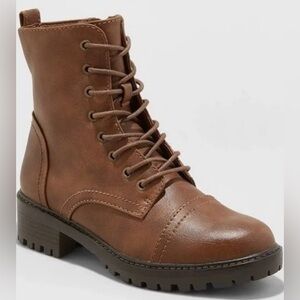 Universal Thread Brown Combat Boots - New Women | Color: Brown | Size: 6.5